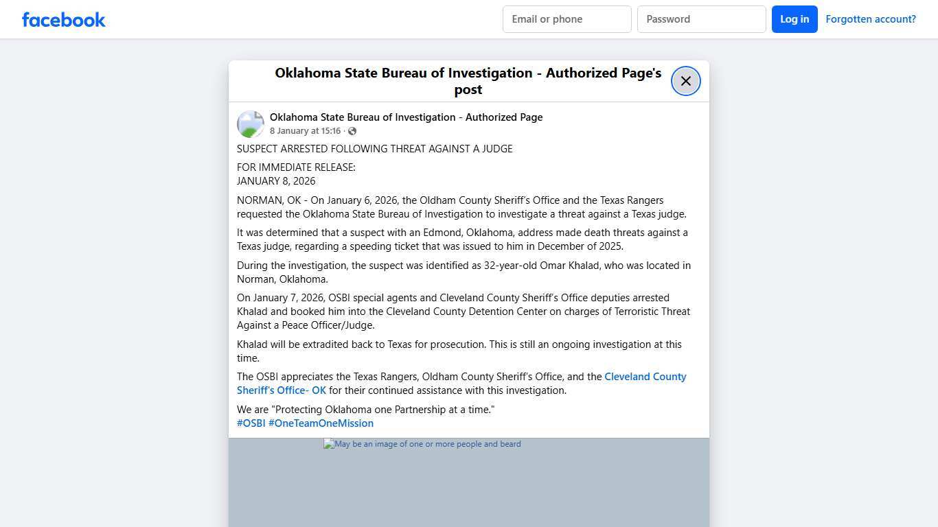 ... - Oklahoma State Bureau of Investigation - Authorized Page Facebook